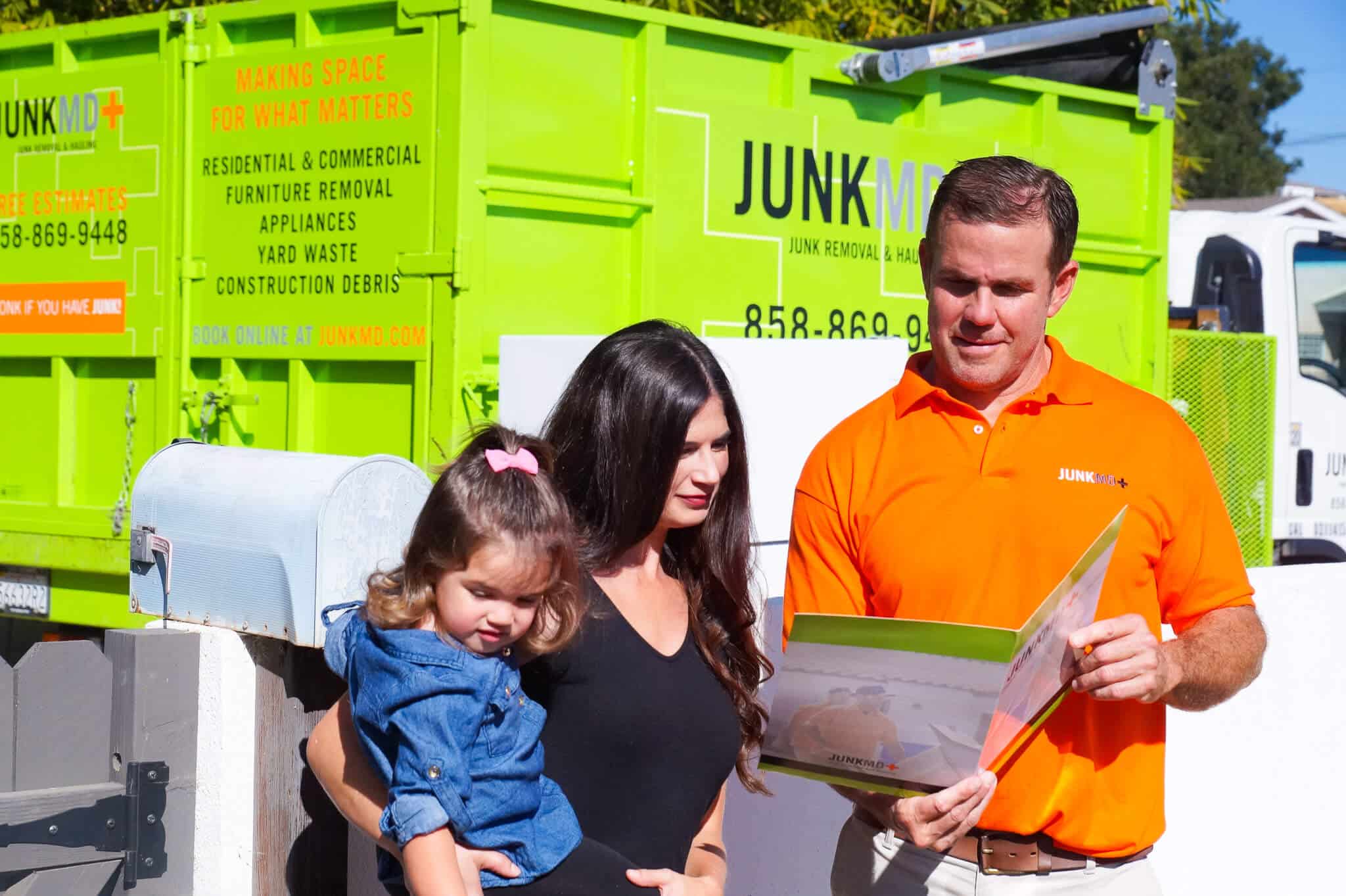 JunkMD+ crew on a junk removal job in San Diego